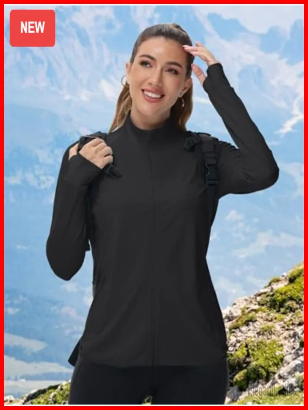 Women's Lightweight Athletic Jacket UPF 50+ Long Sleeve Sun Shirt Zip Up